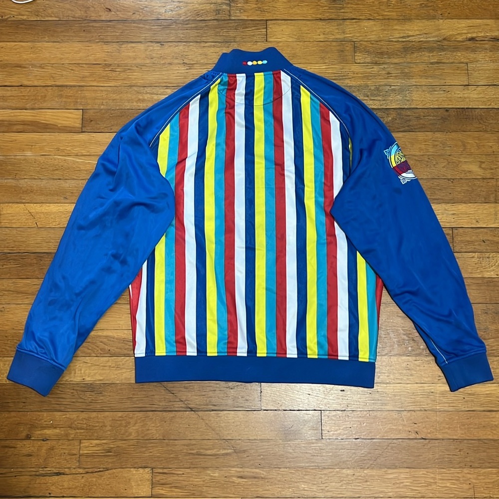 COOGI Blue Multi-Color Striped Bomber Jacket - Picture 15 of 16